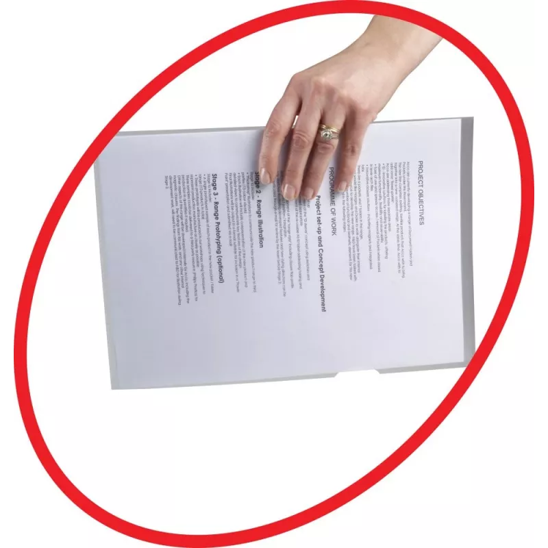 Rexel Anti-Rutsch A4 Ordner klar (25), Polypropylen (PP), Transparent, 20 Blatt, 25 Stück