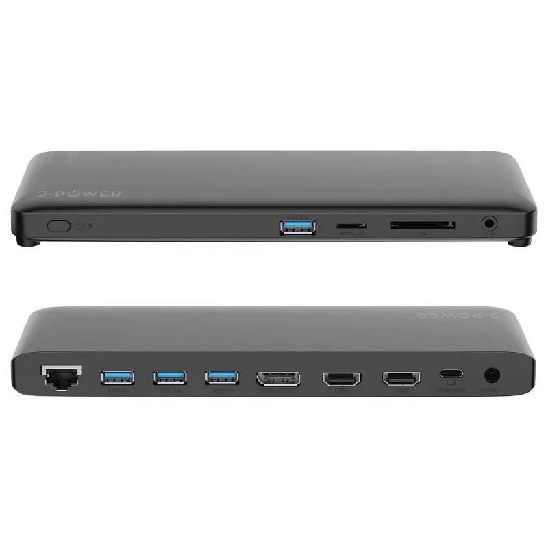 2-Power DOC0117A Laptop-Dockingstation/Port-Replikator Schwarz