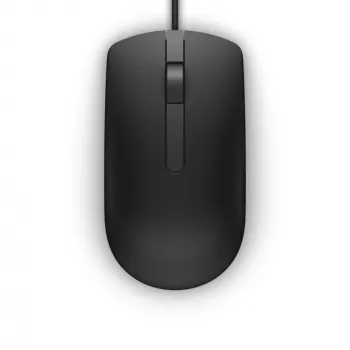 DELL Kabelgebundene Maus – MS116 – Schwarz, beidhändig, optisch, USB Typ-A, 1000 DPI, Schwarz