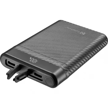 Sandberg Survivor Nano Powerbank 10000, 10000 mAh, Lithium-Ion (Li-Ion), 3,7 V, 20 W, Schwarz