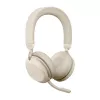 Jabra Evolve2 75 - USB-A MS Teams - Beige, Wireless, Büro/Callcenter, 20 - 20000 Hz, 197 g, Headset, Beige