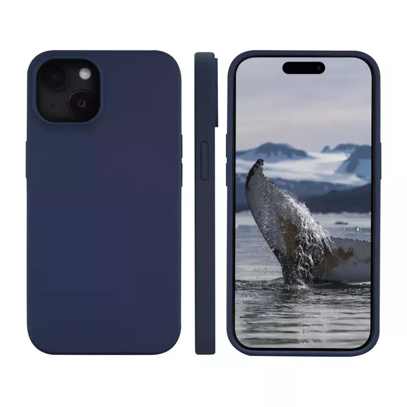 dbramante1928 Monaco Silikonhülle mit MagSafe für iPhone 15 Pacific Blue
