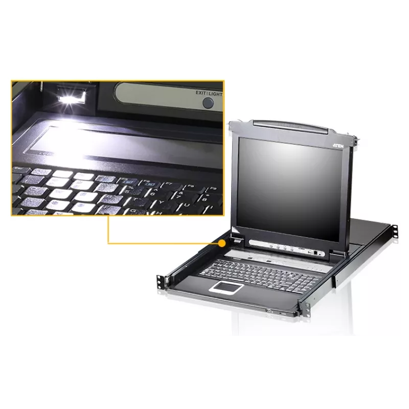 ATEN CL5716M-ATA-2XK06GG Rack-Konsole 43,2 cm (17 Zoll) Schwarz 1U
