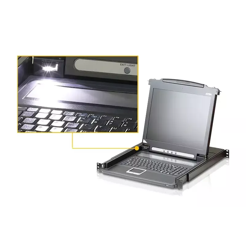 ATEN CL5716M-ATA-2XK06SG Rack-Konsole 43,2 cm (17 Zoll) Schwarz 1 HE