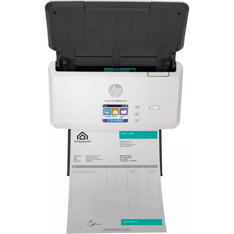 HP ScanJet Pro N4000 snw1 Blatteinzugsscanner 600 x 600 DPI