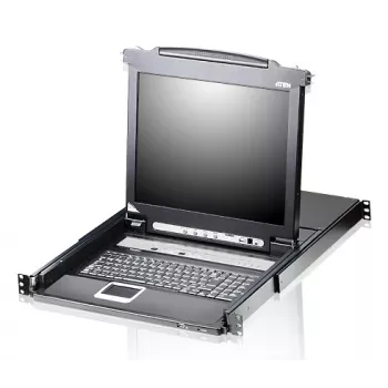 KVM-Switch ATEN CL5708M Rackeinbau Schwarz 1HE 17 Zoll LCD