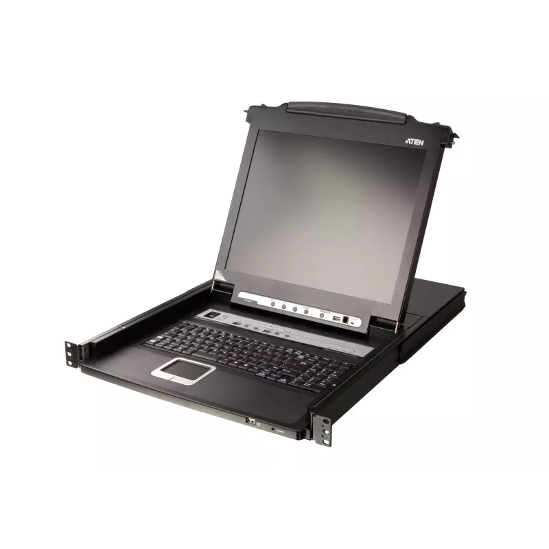 KVM-Switch ATEN CL5708M Rackeinbau Schwarz 1HE 17 Zoll LCD
