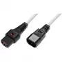 Power-Lock-Kabel MicroConnect MC-C13C14LOCK-2MW — IEC C13 auf C14, 2 m, Verriegelungsstecker