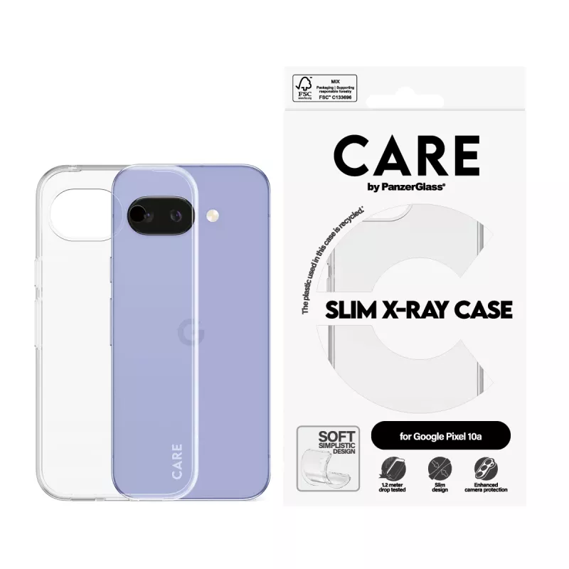 Handyhülle PanzerGlass CARE X-Ray für Google Pixel 10a 5G — transparente Abdeckung