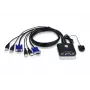 ATEN 2-Port USB VGA KVM Switch, 2048 x 1536 Pixel, QXGA, 0,14 W, Schwarz