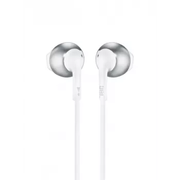 JBL Tune 205, Kabelgebunden, 20 - 20000 Hz, Anrufe/Musik, 14,3 g, Headset, Chrom, Weiß