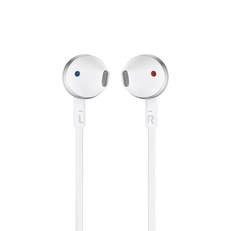 JBL Tune 205, Kabelgebunden, 20 - 20000 Hz, Anrufe/Musik, 14,3 g, Headset, Chrom, Weiß