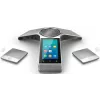 IP-Konferenztelefon Yealink CP960 — silber, Tasten- & Touch-Bedienung, Micro-USB B & USB-A, 338×338×74 mm
