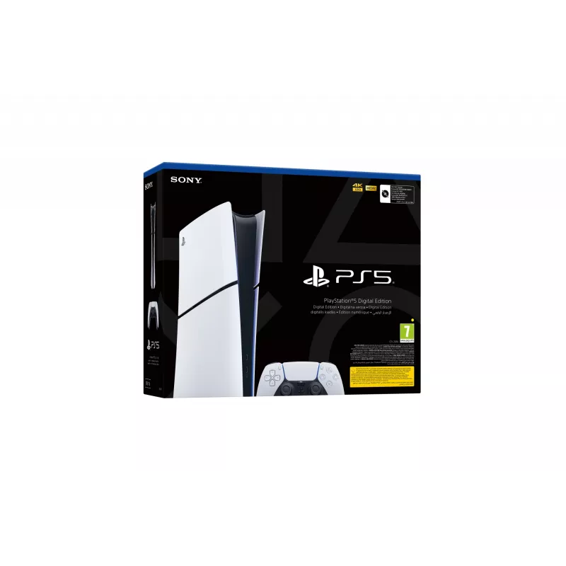 Sony PlayStation 5 (Modellgruppe – schlank) Digital Edition, PlayStation 5, Schwarz, Weiß, 16384 MB, GDDR6, 448 GB/s, AMD