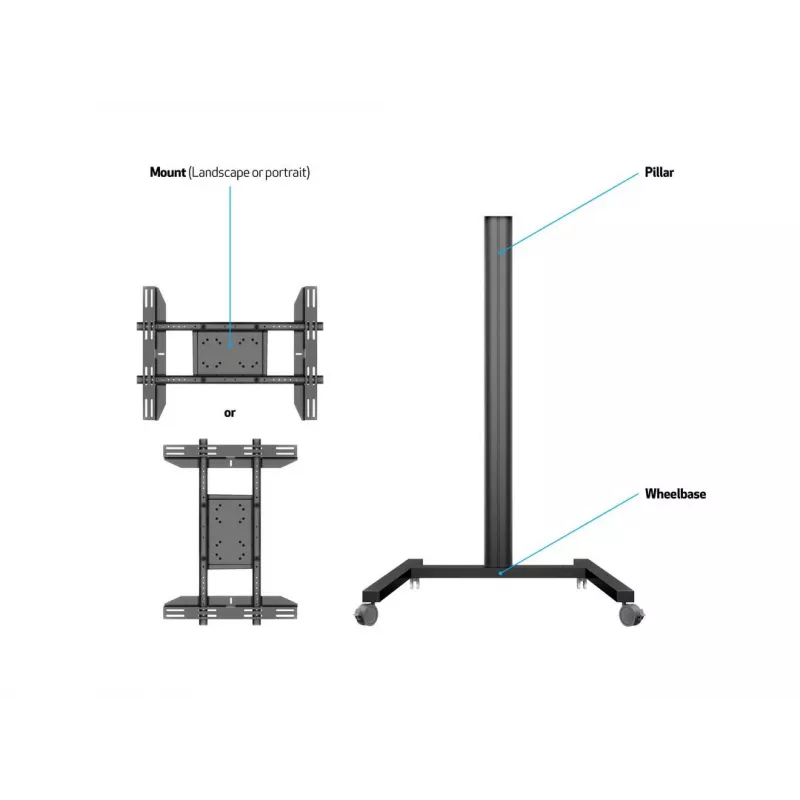 Display-Ständer Multibrackets M Display Stand 180 Single Schwarz