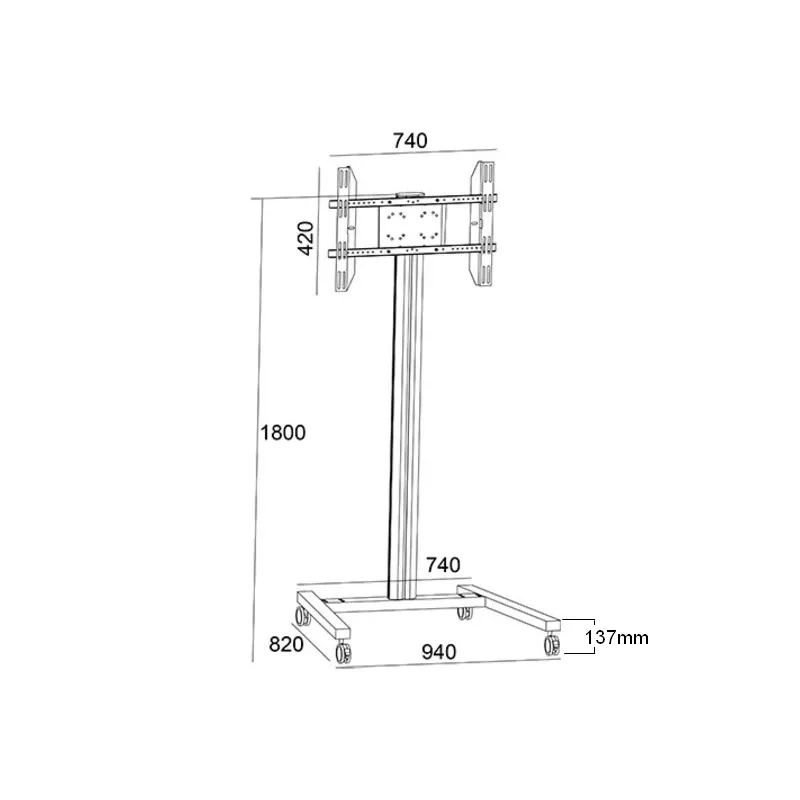 Display-Ständer Multibrackets M Display Stand 180 Single Schwarz