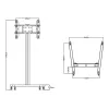 Display-Ständer Multibrackets M Display Stand 180 Single Schwarz