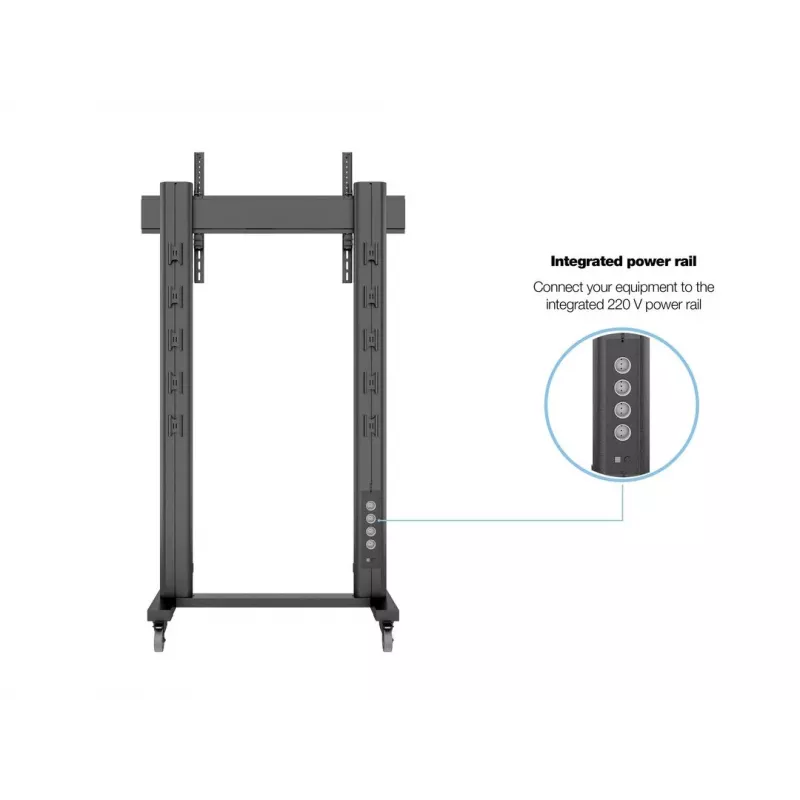 Multibrackets M Public Display Stand 210 Dual Pillar Wheelbase Schwarz