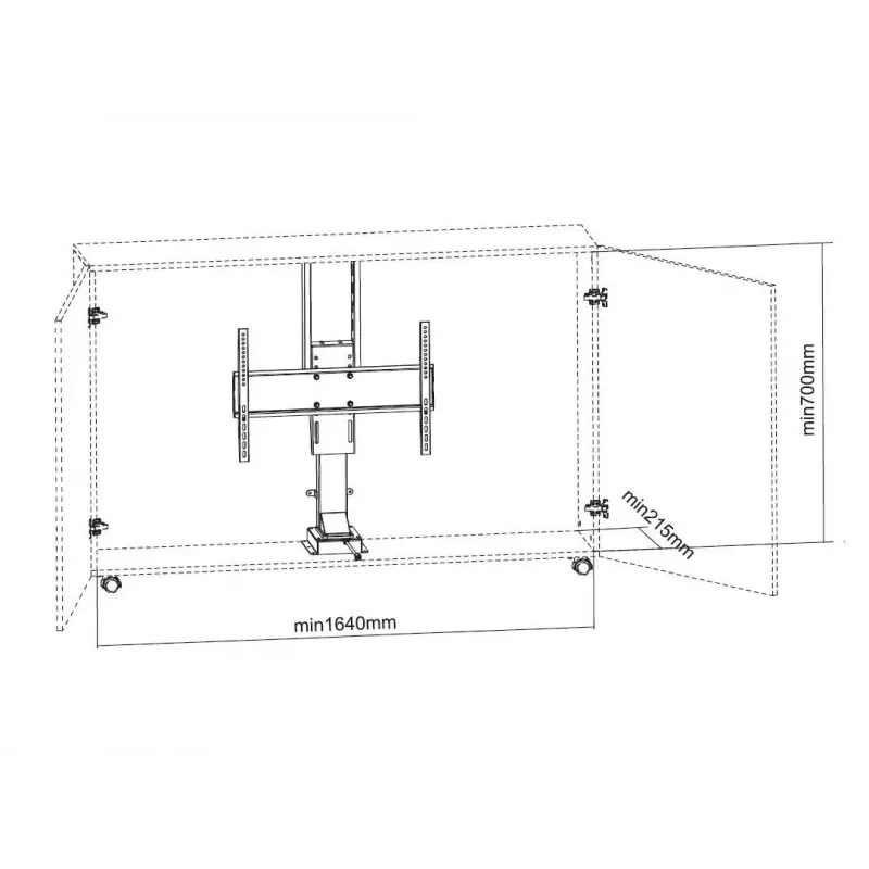 Multibrackets M Motorisierter TV-Lift Large 50 kg Tragkraft 37-65 Zoll Bildschirme