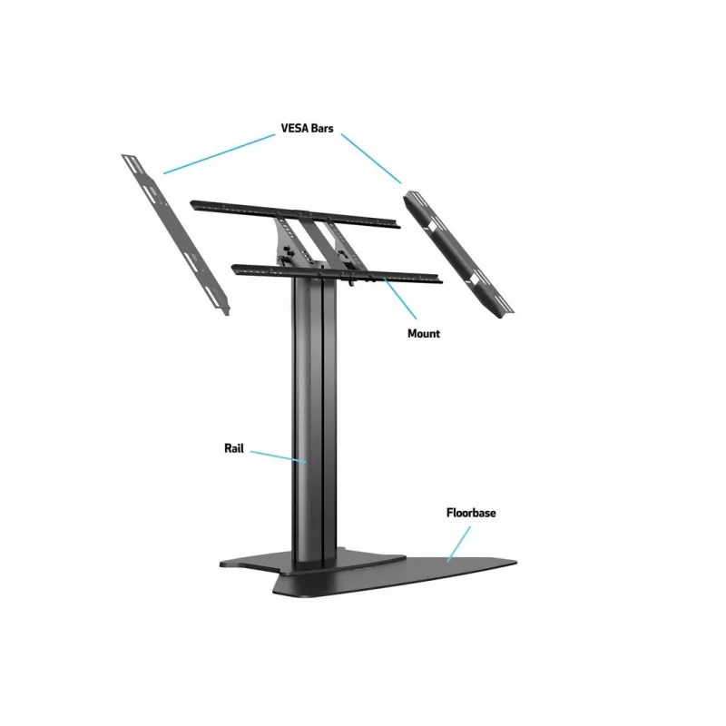 Multibrackets M Public Display Stand 110 HD Floorbase Single Schwarz