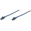 Intellinet Netzwerk-Patchkabel, Cat6, 10 m, Blau, CCA, U/UTP, PVC, RJ45, vergoldete Kontakte, rastnasenschutz, Knickschutztülle, Lebenslange Garantie
