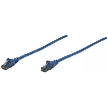 Intellinet Netzwerk-Patchkabel, Cat6, 10 m, Blau, CCA, U/UTP, PVC, RJ45, vergoldete Kontakte, rastnasenschutz, Knickschutztülle, Lebenslange Garantie