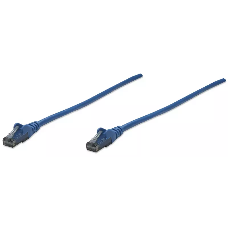 Intellinet Netzwerk-Patchkabel, Cat6, 10 m, Blau, CCA, U/UTP, PVC, RJ45, vergoldete Kontakte, rastnasenschutz, Knickschutztülle, Lebenslange Garantie