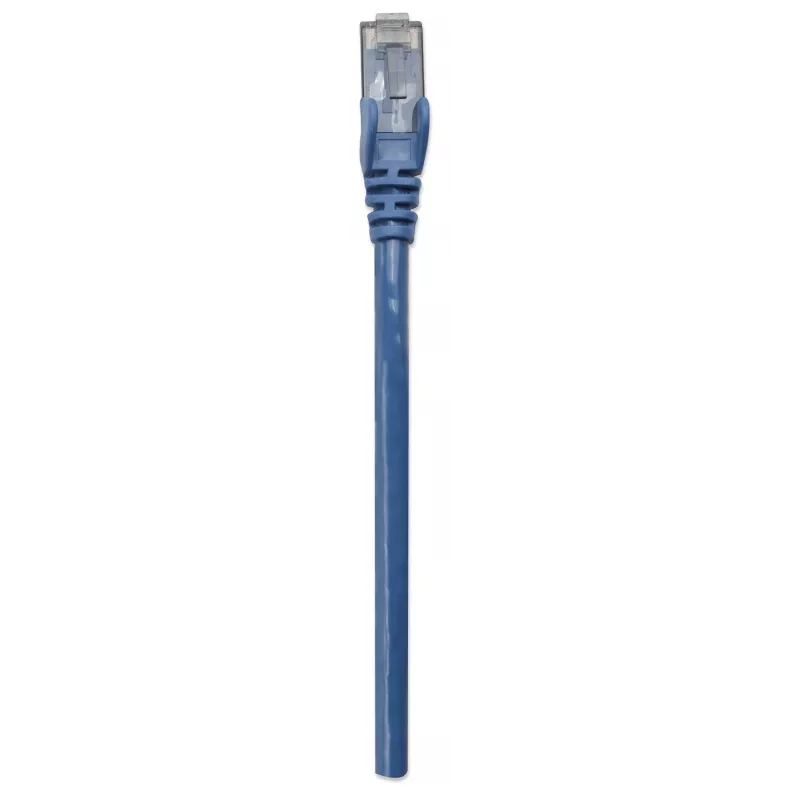 Intellinet Netzwerk-Patchkabel, Cat6, 10 m, Blau, CCA, U/UTP, PVC, RJ45, vergoldete Kontakte, rastnasenschutz, Knickschutztülle, Lebenslange Garantie