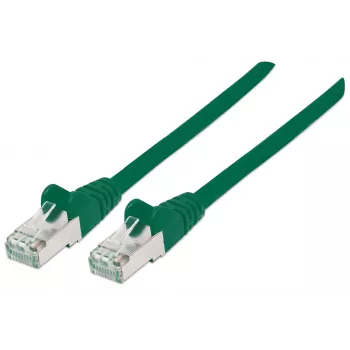 Intellinet Netzwerk-Patchkabel, Cat6, 30 m, Grün, Kupfer, S/FTP, LSOH/LSZH, PVC, RJ45, vergoldete Kontakte, rastnasengeschützt, mit Zugentlastung, lebenslange Garantie