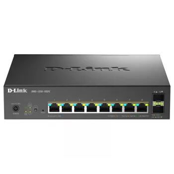 D-Link 10-Port Multi-Gigabit Smart Managed PoE+ Switch mit 8 Multi-Gigabit 2.5G PoE und 2 10G SFP+ Ports