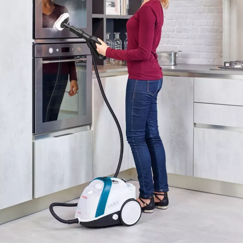 Polti Vaporetto Smart 100_B Zylinder-Dampfreiniger 1500 W Blau, Weiß