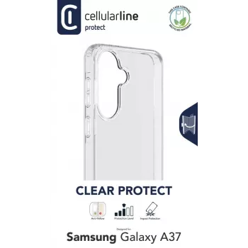 Cellularline Clear Protect – Galaxy A37 Hartschale mit Gummirändern