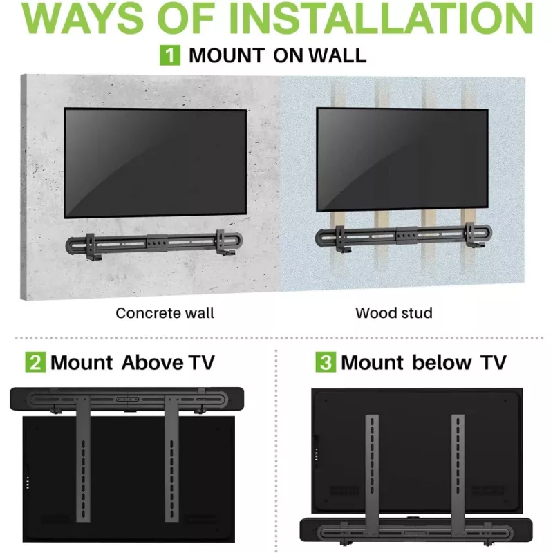 Techly Universal Wandhalterung für Soundbar Max VESA 600x400