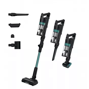 Hoover HF1P10PX 011 Akku-Staubsauger Trocken Schaum, Mikro Beutellos 0,7 l 165 W Schwarz, Türkis 22 Ah