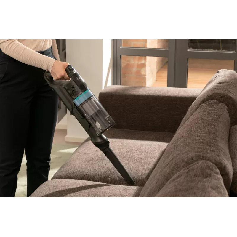 Hoover HF1P10PX 011 Akku-Staubsauger Trocken Schaum, Mikro Beutellos 0,7 l 165 W Schwarz, Türkis 22 Ah
