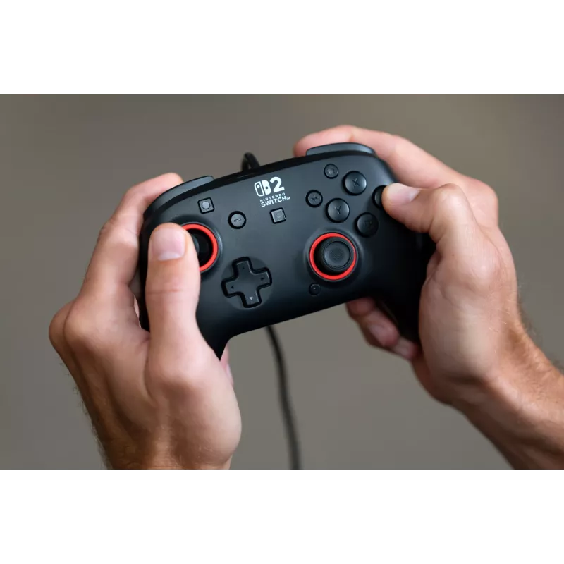 Kabelgebundener Gaming-Steuergerät Turtle Beach Rematch für Nintendo Switch 2 – USB‑C, 3 m Kabel, Zurück-Taste, D‑Pad, Schwarz