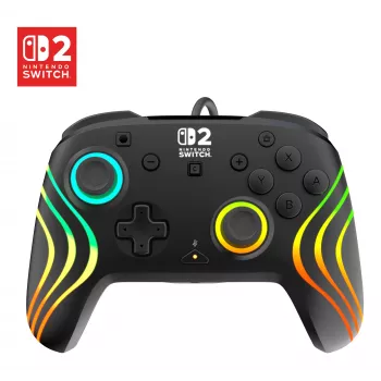 Gamepad Turtle Beach Afterglow Wave Schwarz Kabelgebundenes RGB-Gamepad für Nintendo Switch / Switch 2, USB-C, 3 m Kabel