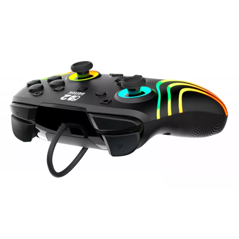 Gamepad Turtle Beach Afterglow Wave Schwarz Kabelgebundenes RGB-Gamepad für Nintendo Switch / Switch 2, USB-C, 3 m Kabel