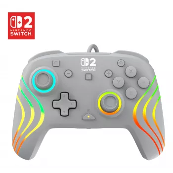 Kabelgebundener RGB-Gaming-Steuergerät Turtle Beach Afterglow Wave Grau – USB‑C, 3 m Kabel, für Nintendo Switch / Switch 2 / Switch OLED