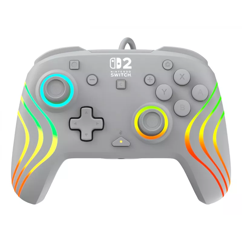 Kabelgebundener RGB-Gaming-Steuergerät Turtle Beach Afterglow Wave Grau – USB‑C, 3 m Kabel, für Nintendo Switch / Switch 2 / Switch OLED