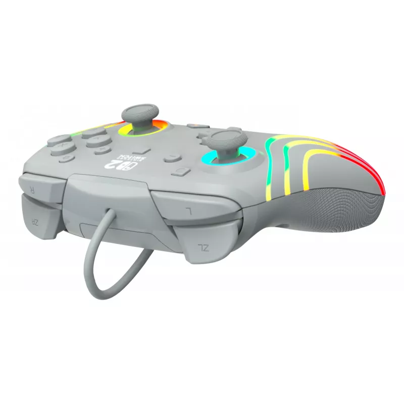 Kabelgebundener RGB-Gaming-Steuergerät Turtle Beach Afterglow Wave Grau – USB‑C, 3 m Kabel, für Nintendo Switch / Switch 2 / Switch OLED