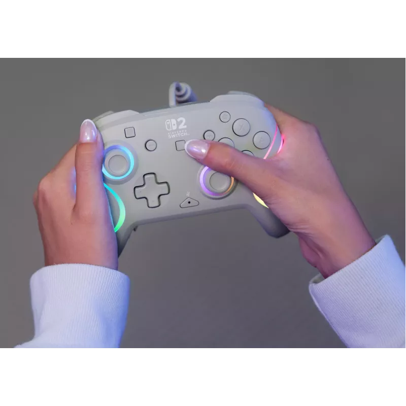 Kabelgebundener RGB-Gaming-Steuergerät Turtle Beach Afterglow Wave Grau – USB‑C, 3 m Kabel, für Nintendo Switch / Switch 2 / Switch OLED