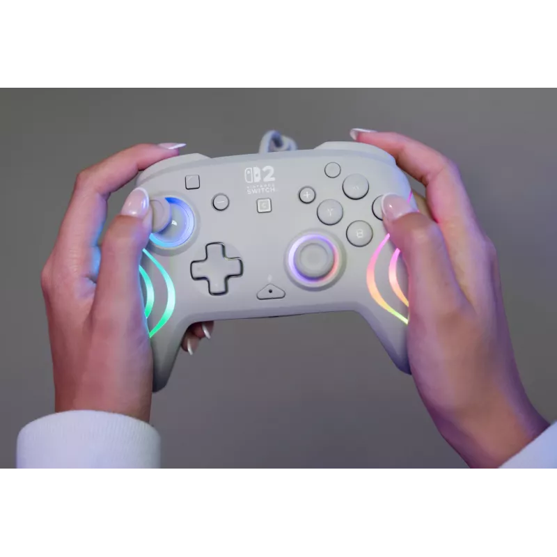 Kabelgebundener RGB-Gaming-Steuergerät Turtle Beach Afterglow Wave Grau – USB‑C, 3 m Kabel, für Nintendo Switch / Switch 2 / Switch OLED