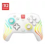 Kabelloser RGB-Gaming-Steuergerät Turtle Beach Afterglow Wave White für Nintendo Switch 2, Bluetooth/USB-C, integrierter Akku 20h, 3m Kabel