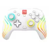 Kabelloser RGB-Gaming-Steuergerät Turtle Beach Afterglow Wave White für Nintendo Switch 2, Bluetooth/USB-C, integrierter Akku 20h, 3m Kabel
