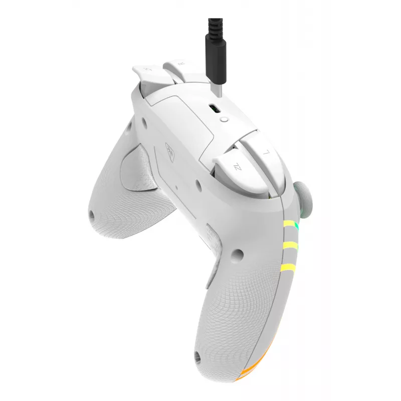 Kabelloser RGB-Gaming-Steuergerät Turtle Beach Afterglow Wave White für Nintendo Switch 2, Bluetooth/USB-C, integrierter Akku 20h, 3m Kabel