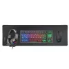 Mars Gaming 4-in-1 Gaming Combo MCP-RGB3, Kabelgebunden, USB, Membran, RGB LED, Schwarz, Maus inklusive
