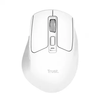 Kabellose Rechtshänder-Büromaus TRUST Niven – RF + Bluetooth, 3200 DPI, 7 Tasten, Mausrad, Weiß