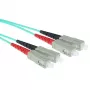 ACT 0,5 Meter LSZH Multimode 50/125 OM3 Glasfaser-Patchkabel Duplex mit SC-Steckern