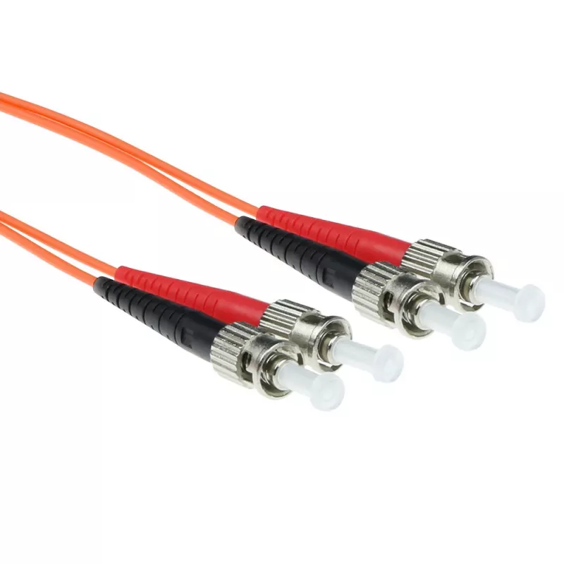 ACT 2 Meter LSZH Multimode 62,5/125 OM1 Glasfaser-Patchkabel Duplex mit ST-Steckern